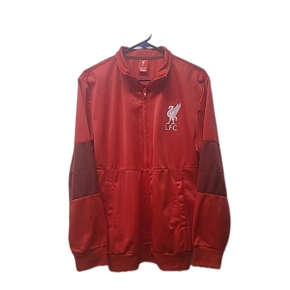 L.F.C. Liverpool Official Soccer Full Zip Jacket Red Men's Small.